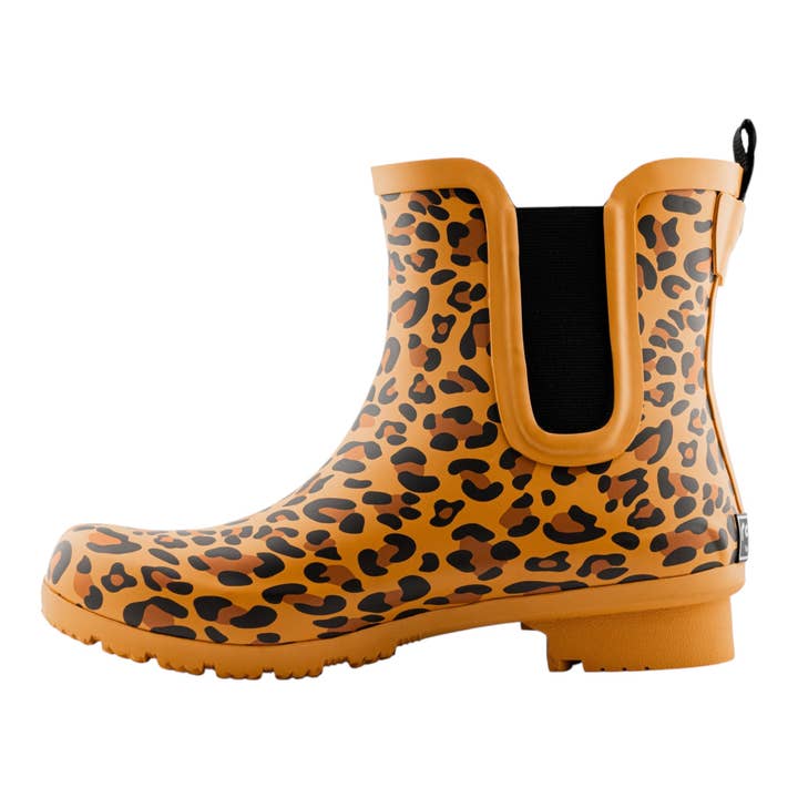 ROMA BOOTS - Wholesale Rain Boots - Women's - Chelsea Matte Brown Leopard Women's Rain Boots