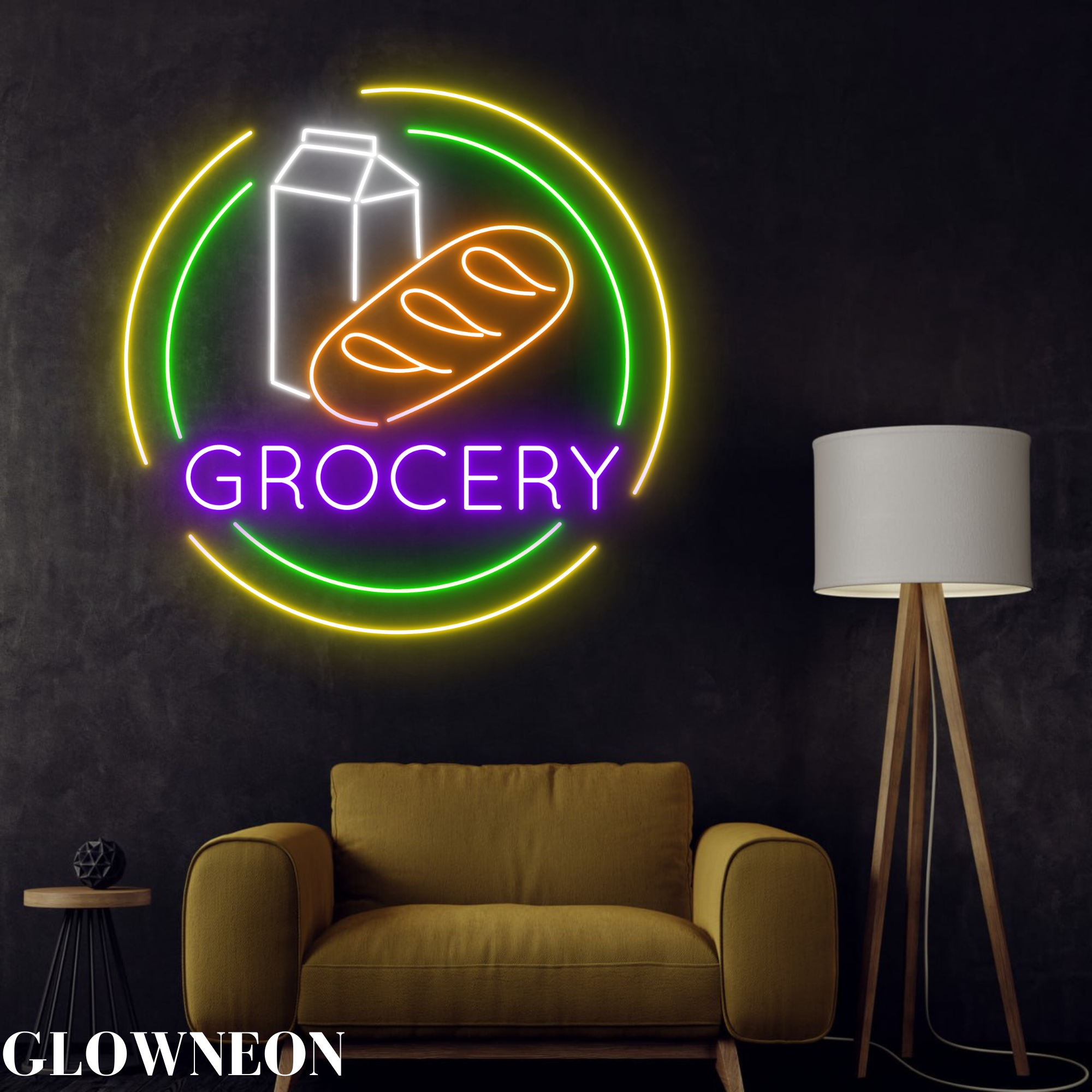 Glow Neon - Wholesale Neon Sign - Food & Drink Grocery Store Neon Led Sign, Grocery Wall Art1