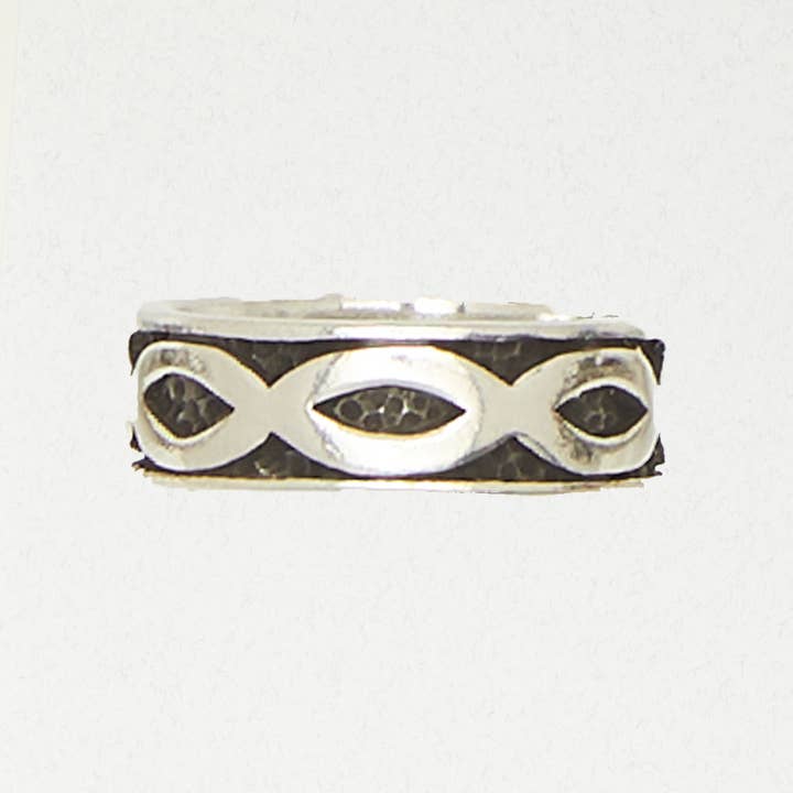 Pewter Men's Ring - Infinity Band for wholesale by Nirvana LLC