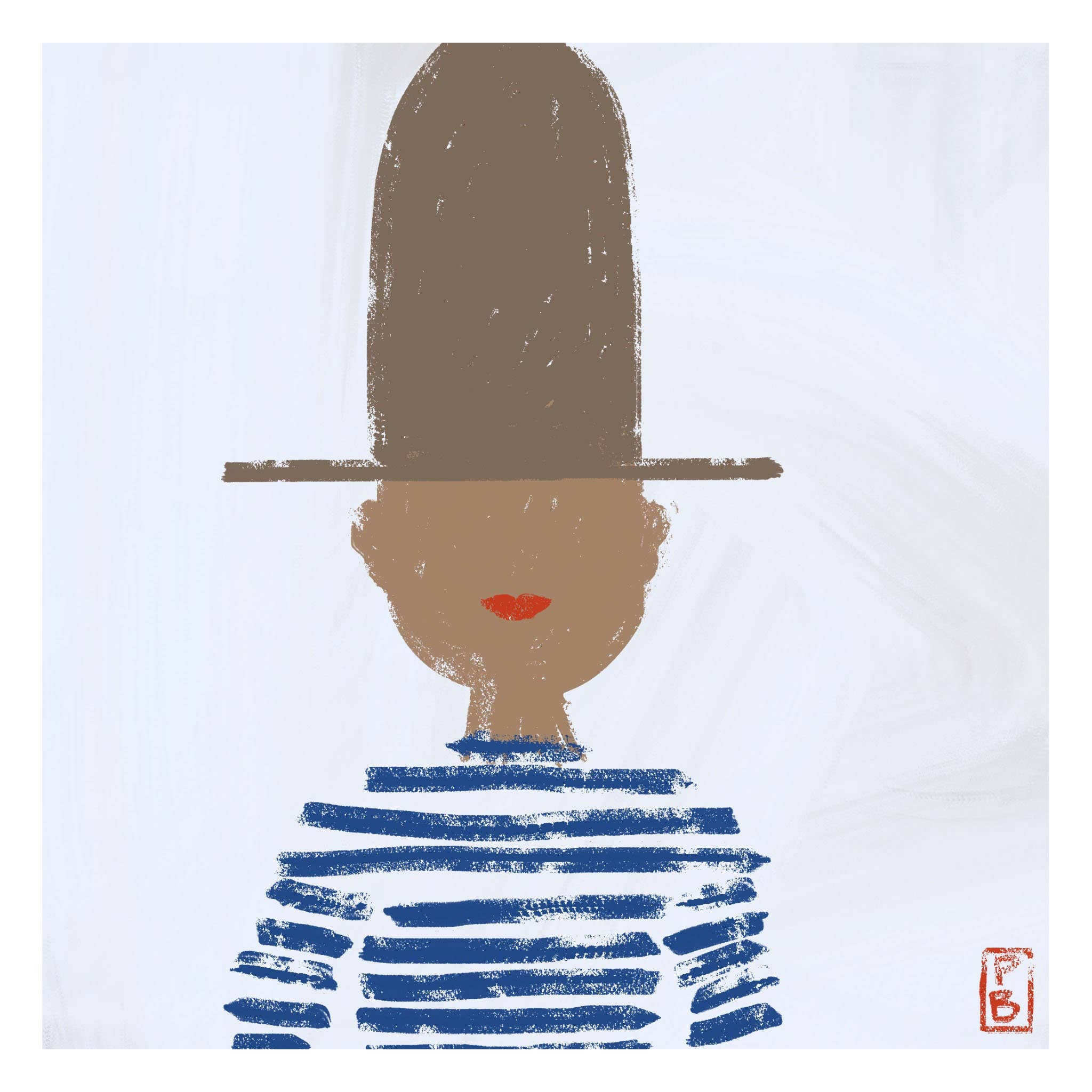 Pascale Berkowitz Studio Art - Wholesale Art Print - Giclée Fine Art Print "Big Hat No. 04"2