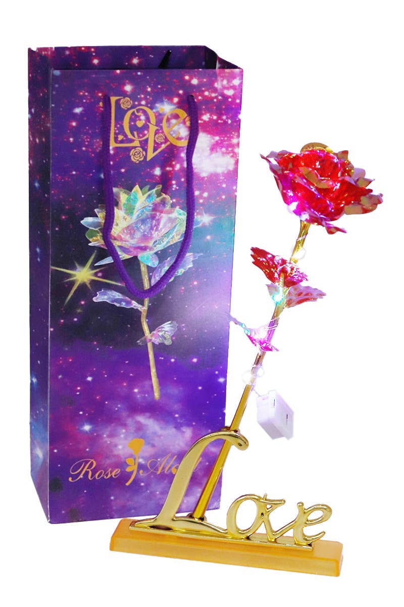 ASSORTED Holographic Led Light-up Galaxy Rose Gift Box for wholesale on Faire2