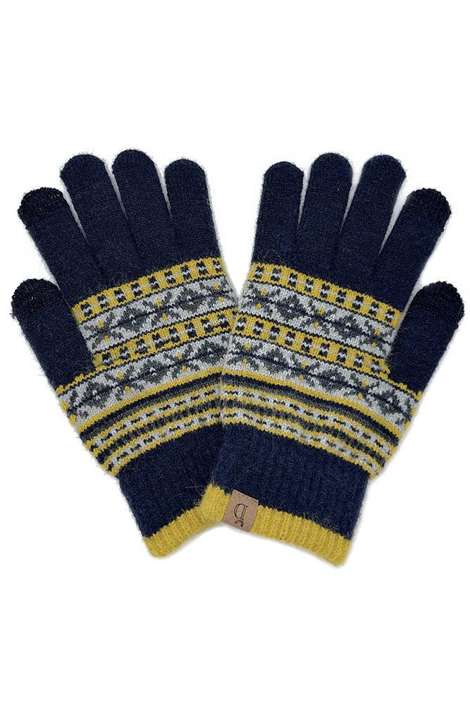 Hana - Wholesale Gloves - Women's - Aztec Knit Touch Gloves2