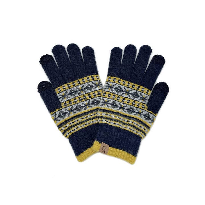 Hana - Wholesale Gloves - Women's - Aztec Knit Touch Gloves2