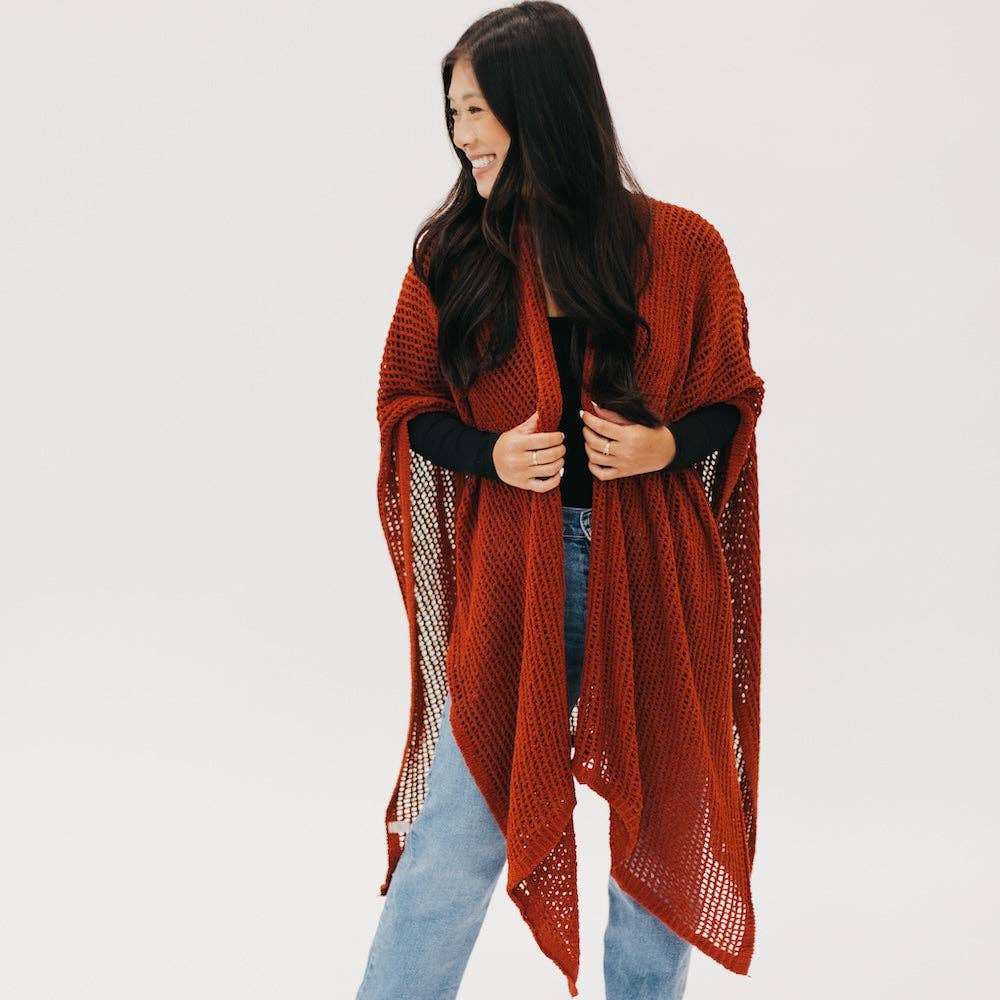 Pretty Simple - Wholesale Poncho - Women's - Cece Crochet Poncho Wholesale7