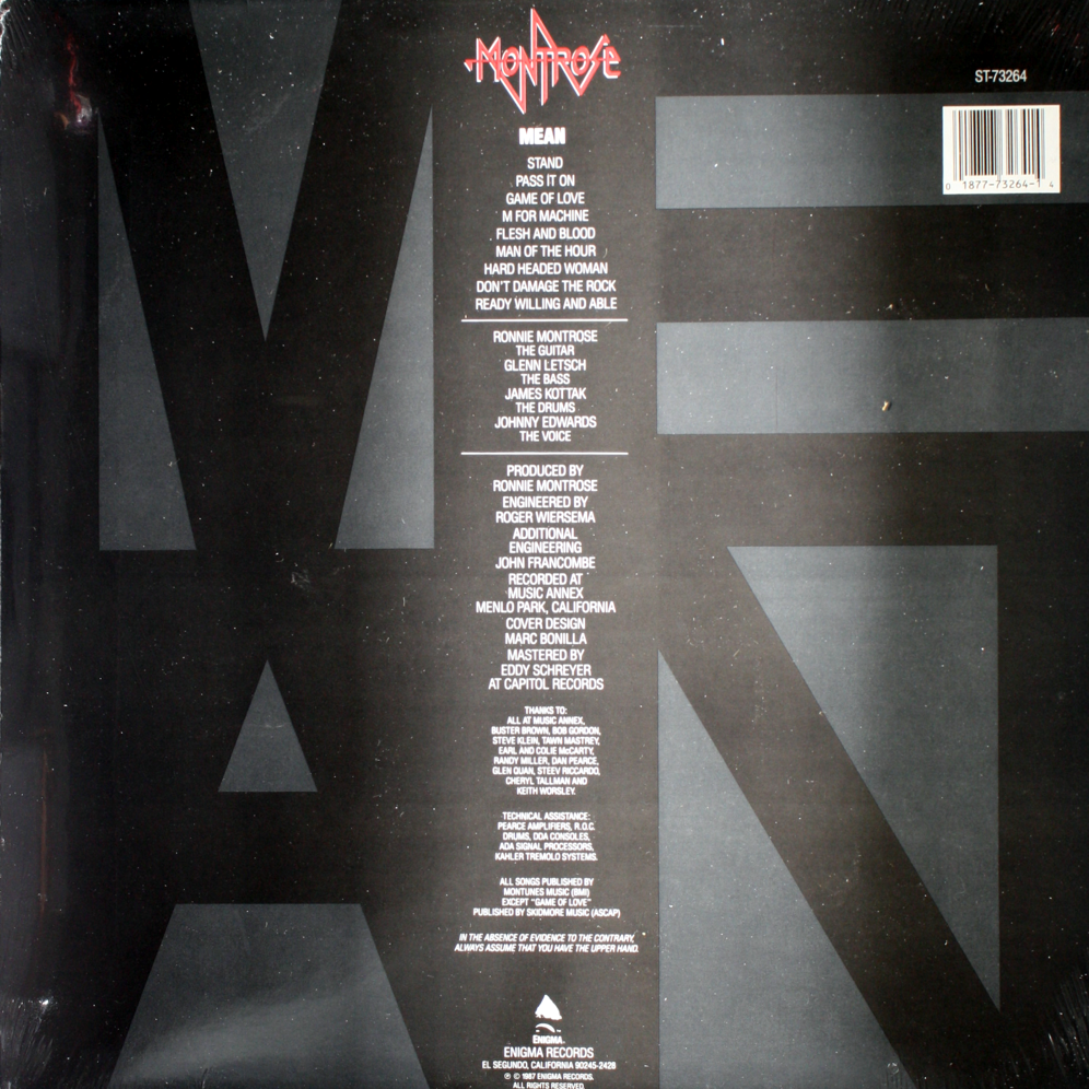 Square Deal Recordings & Supplies - Vente CD/vinyle - Vinyle - LP scellé de 12 po - Montrose - Mean1