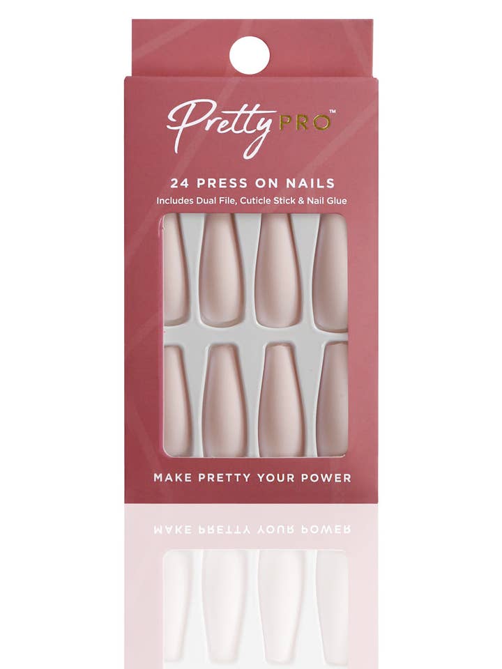 Press On False Nails Wanna Go For A Oatmeal? 24pcs for wholesale by Pretty Pro