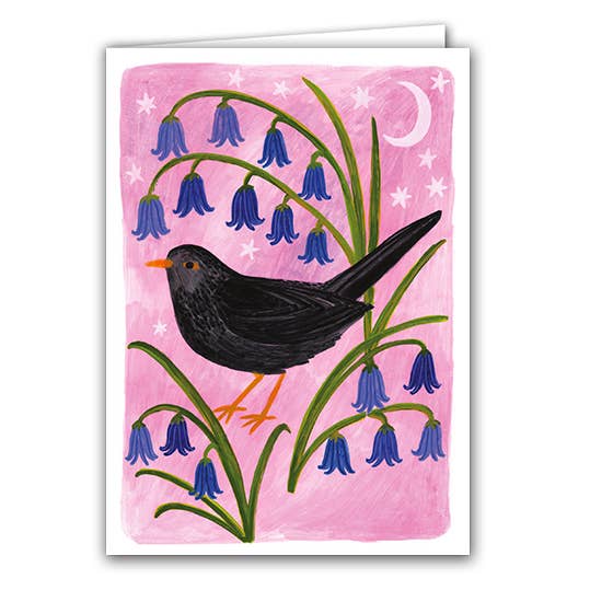 Silver Birch Cards – wholesale Everyday greeting card – Blank Greeting Card ''Blackbird"