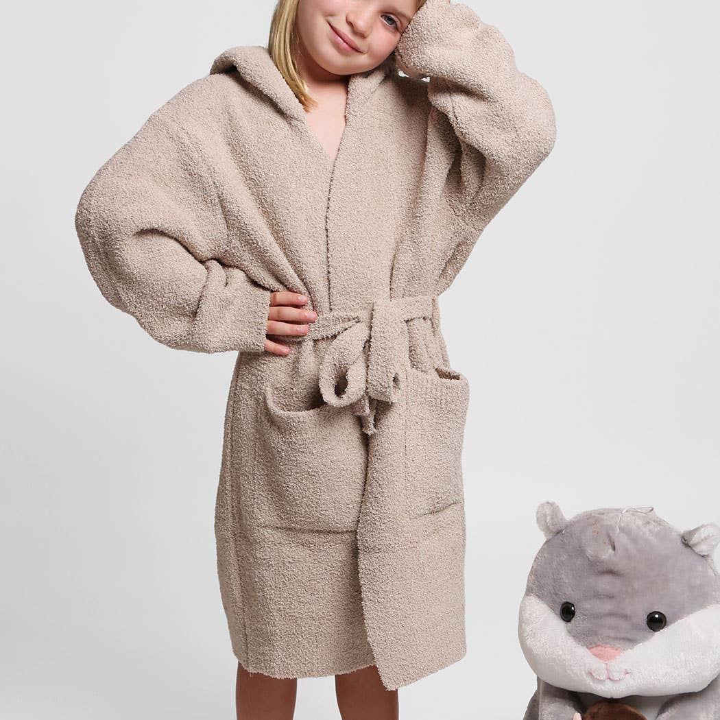 Fashion City - Vente Peignoir – enfant - Peignoir à capuche doux et luxueux pour enfants avec poche2