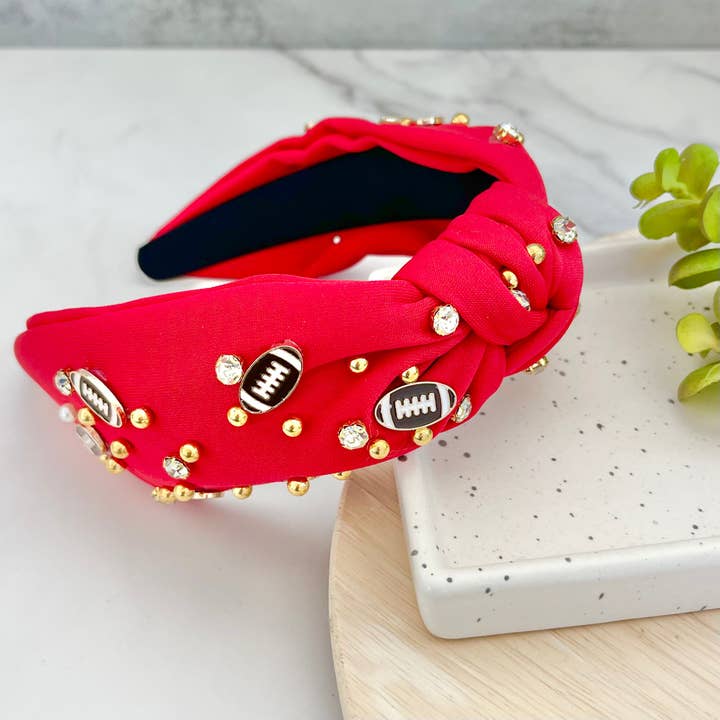 Football Headband - Red for wholesale by MODish Design Co