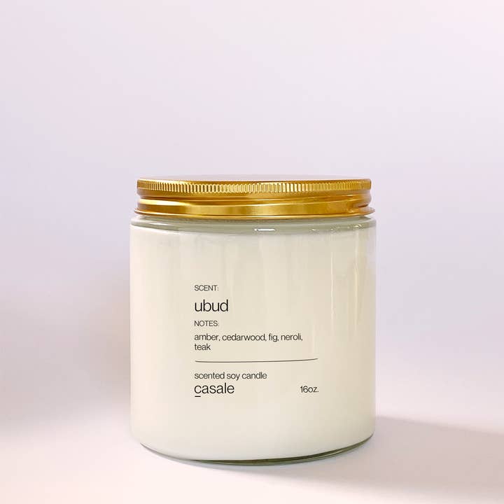 Casale - Wholesale Jar/filled candle - Ubud Double Wicked Soy Candle (16oz / 453g)2