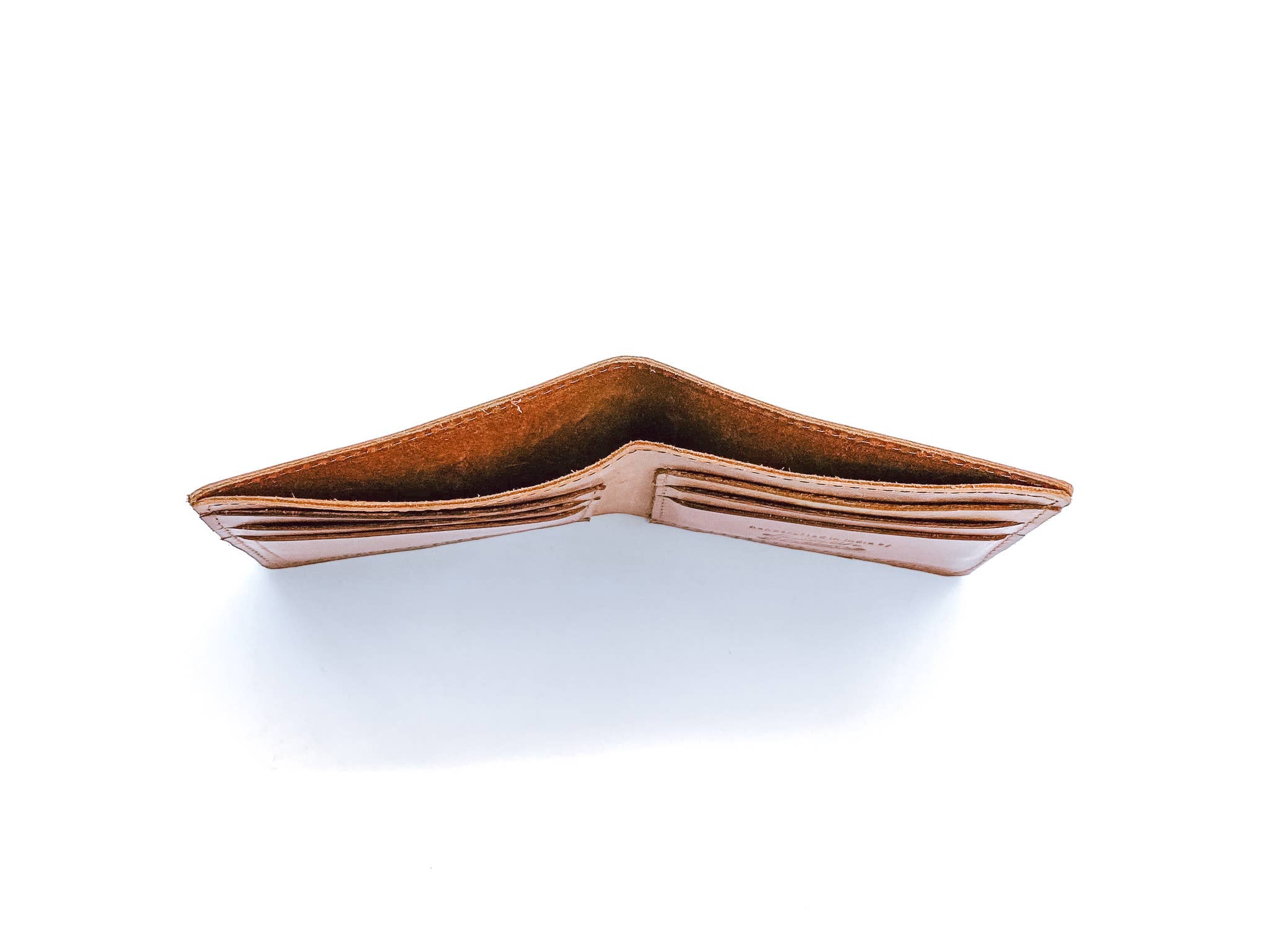Artisan Streams – wholesale Wallet - Men’s – Men's raw leather bifold wallet - standard brown (Waseem)2