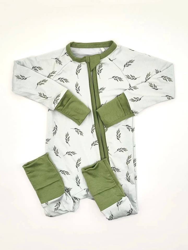 Havenbaby - Wholesale Jumpsuit - Baby - Little Leaf Bamboo Romper3