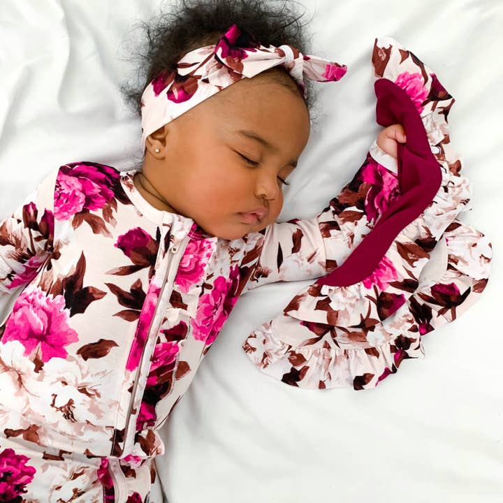 Gigi and Max - Wholesale Fashion Headband - Baby - Norah Floral Topknot Headband Bamboo Baby Hair Accessory 3