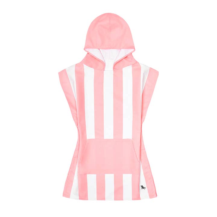 Dock & Bay Poncho Kids Cabana Collection 100% Recycled Malibu Pink for wholesale by Until Pty Ltd