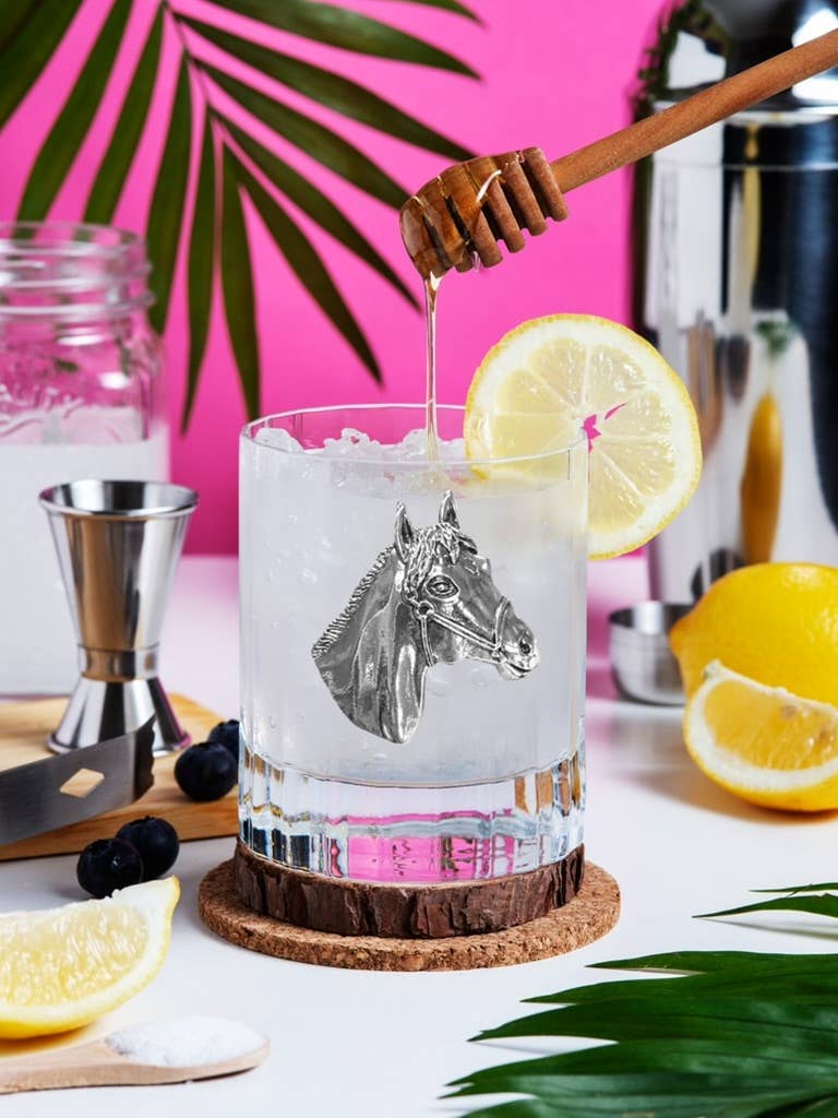 The Queens' Jewels® - Venta al por mayor Copas de cóctel/licor - Cabeza de caballo plateada, doble pasada de moda