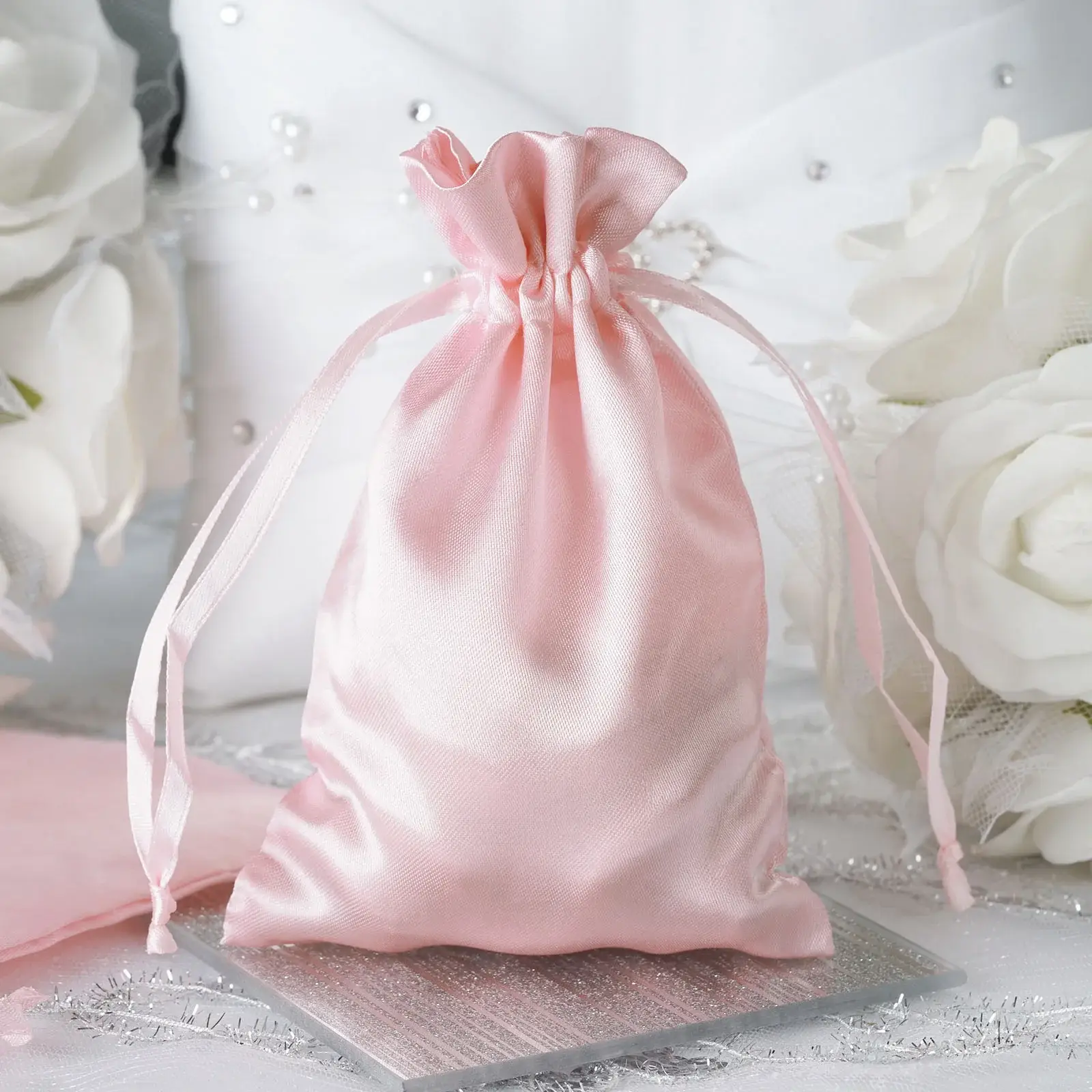 The Black Butterfly - Wholesale Favor Bags - 4"x6" Satin Drawstring Bag1
