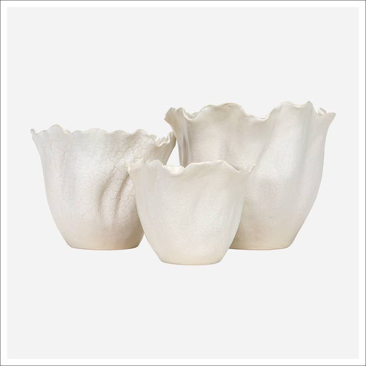 Flora Planters -Set 3 for wholesale by Kavana Decor by The Import Collection
