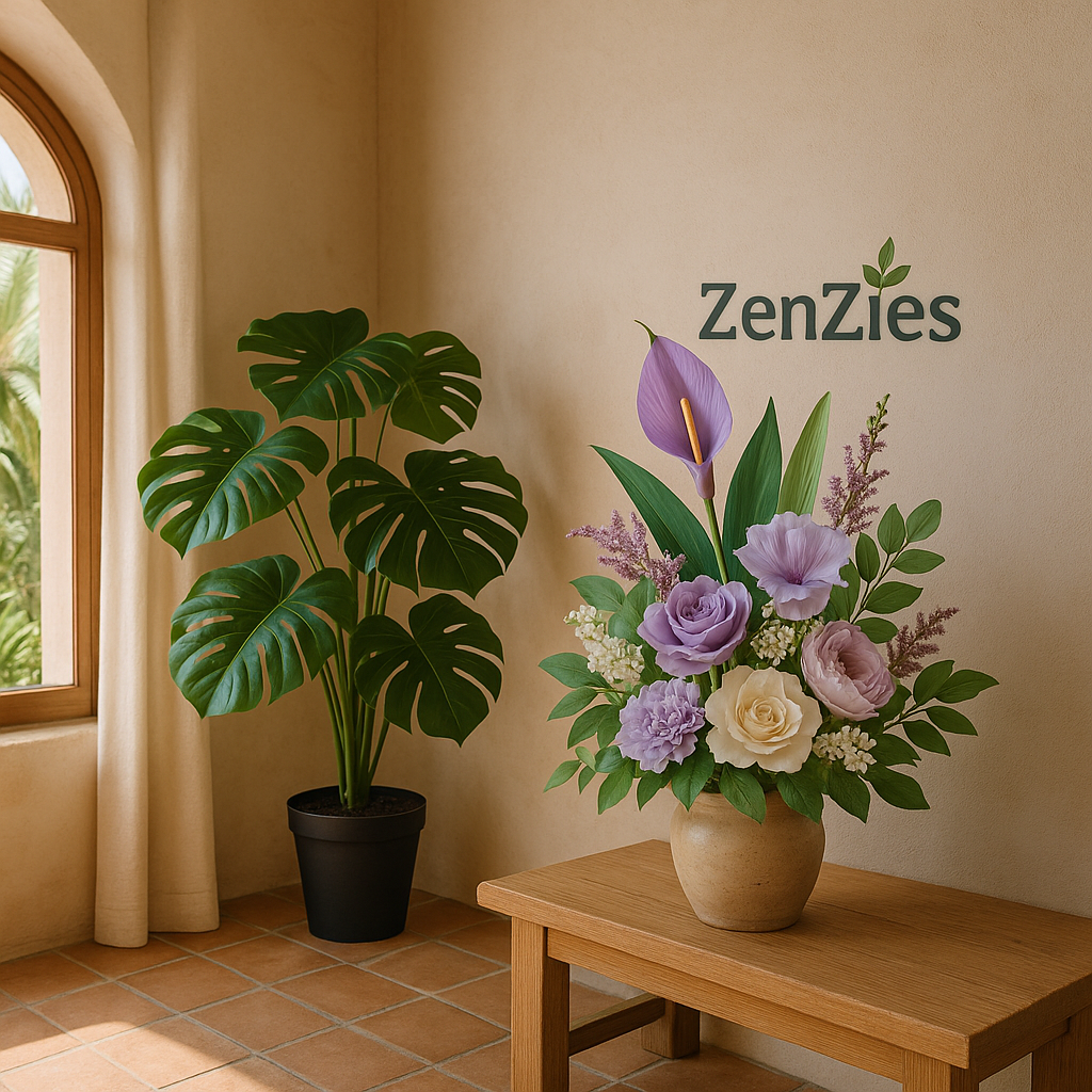 ZenZies - Vente Plantes artificielles - Plante artificielle Monstera - Plante fromagère 60 cm1