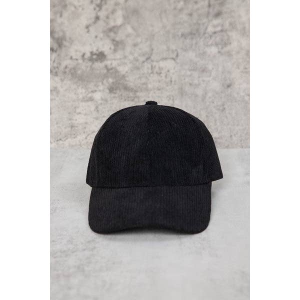 JOSSLYN by wall to wall - Wholesale Baseball Cap - Women's - PLAIN CORDUROY BASEBALL CAP | 40CP016