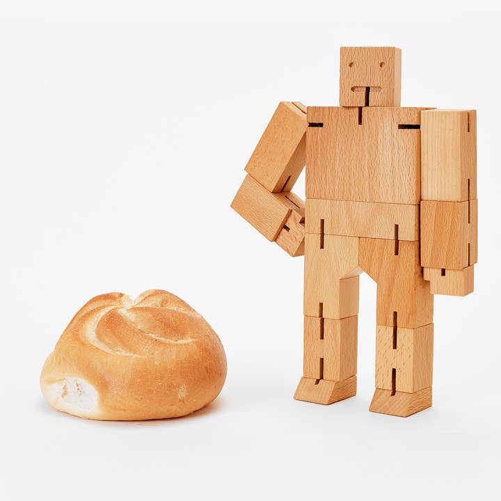 Areaware - Wholesale Wood Toy - Kids - Cubebot Medium - Natural0