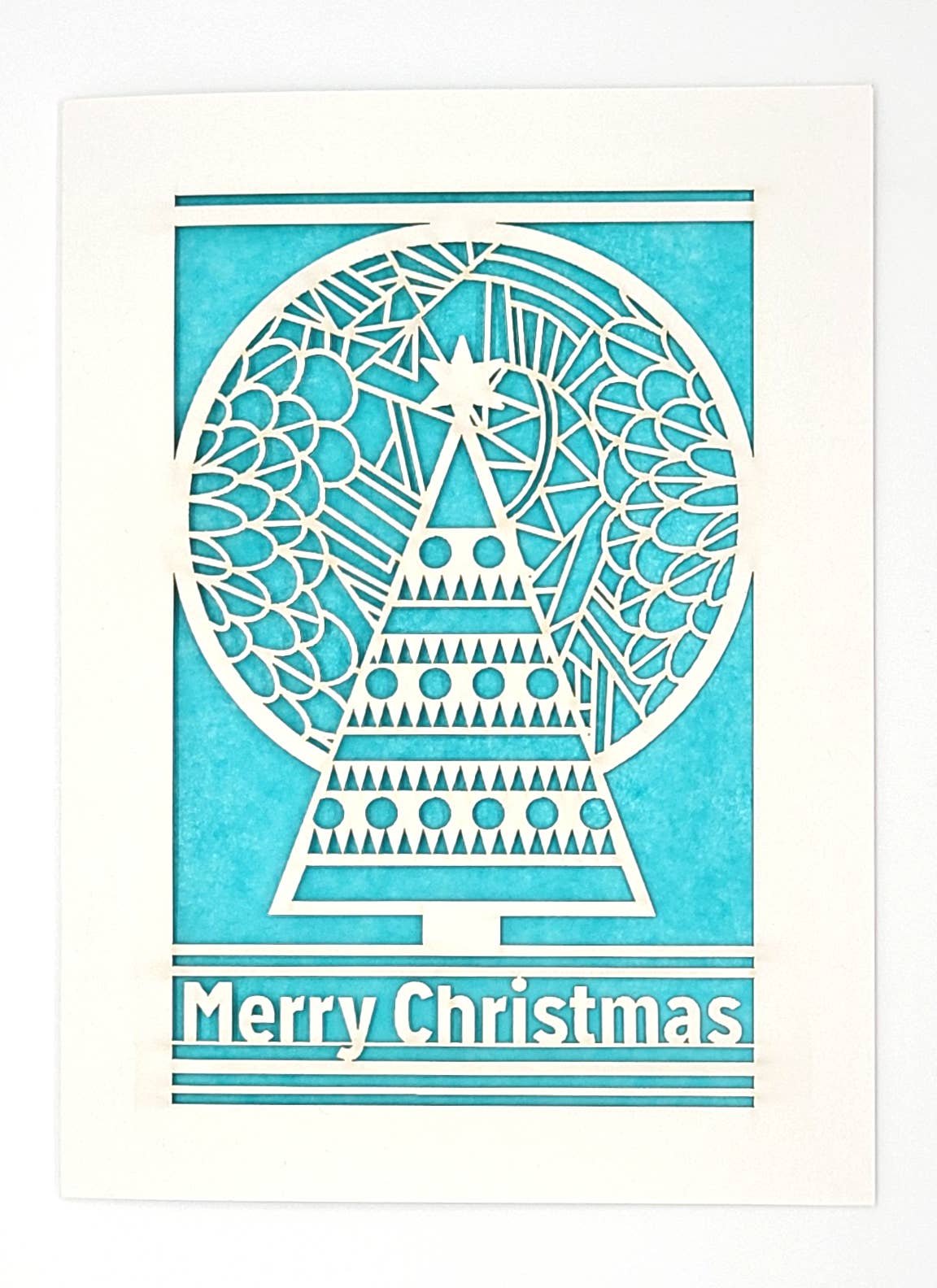 two hermanas – Großhandel Weihnachtskarte – Frohe Weihnachten - Baum und Mond0