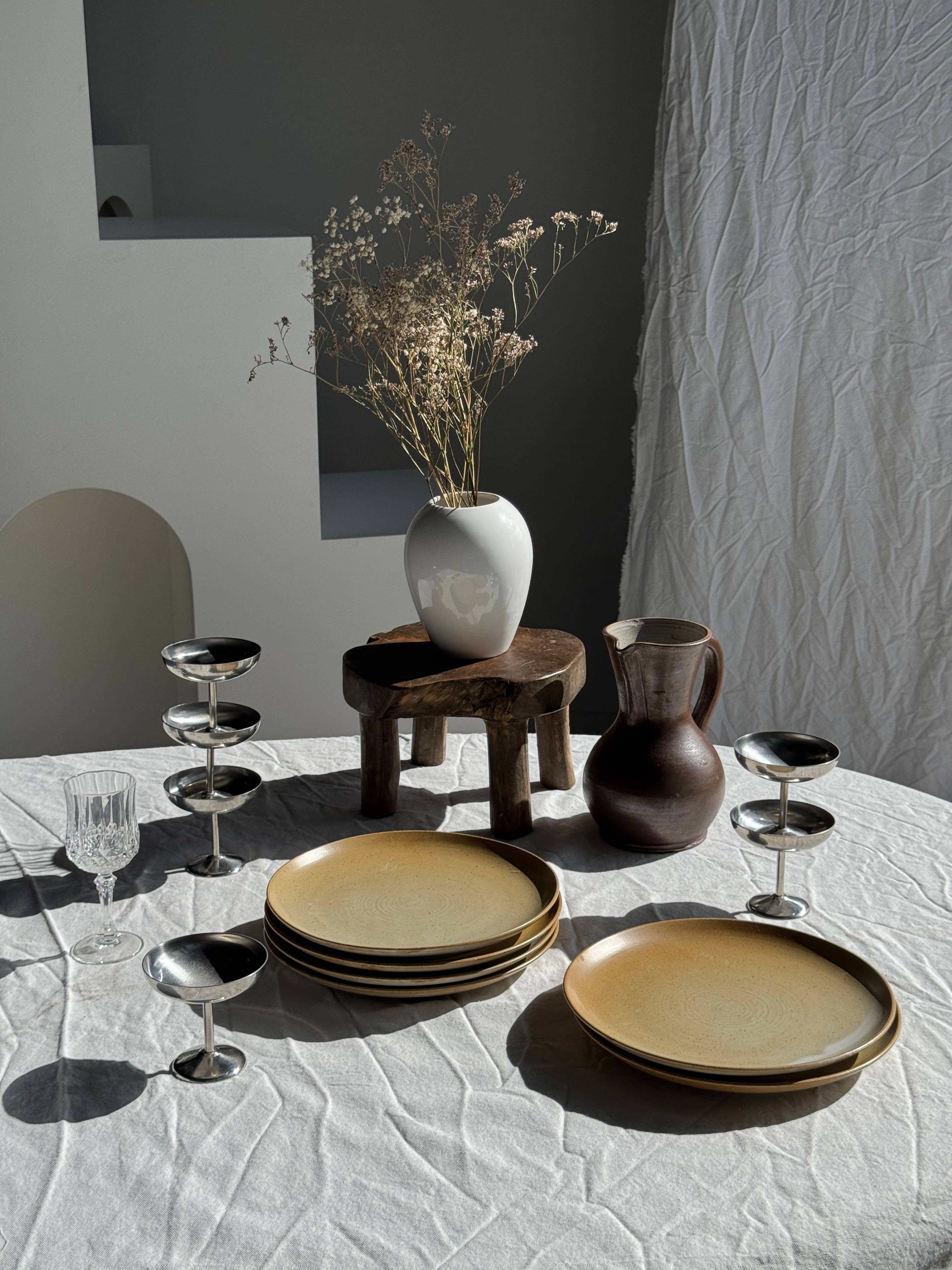 Office Objets - Wholesale Dinner Plate - Set of 6 stoneware plates Village France D2430