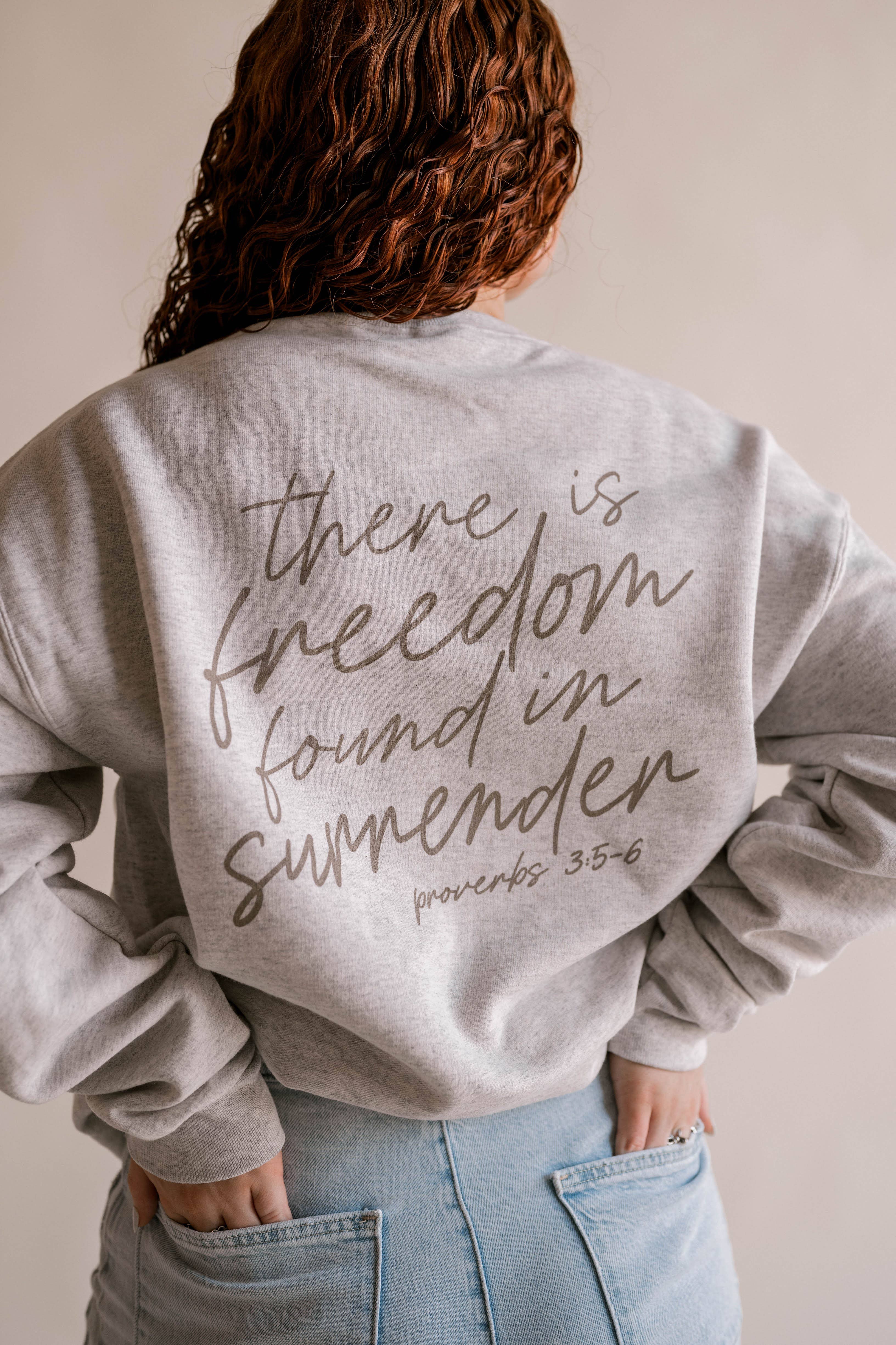 Dear Heart - Wholesale Graphic Sweatshirt - Women's - Freedom In Surrender Pullover | Christian Pullover 1