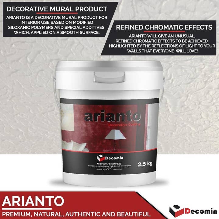 Decomin - Wholesale Muurverf - ARIANTO Parelmoer Siloxaan decoratieve verf 2,5 KG5
