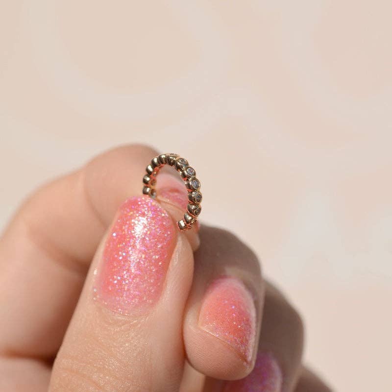 StockJWL – wholesale Cuff/wrap earrings – Compression Cartilage Earring Mini Thin Stone Ear Cuff  Gold Silver0