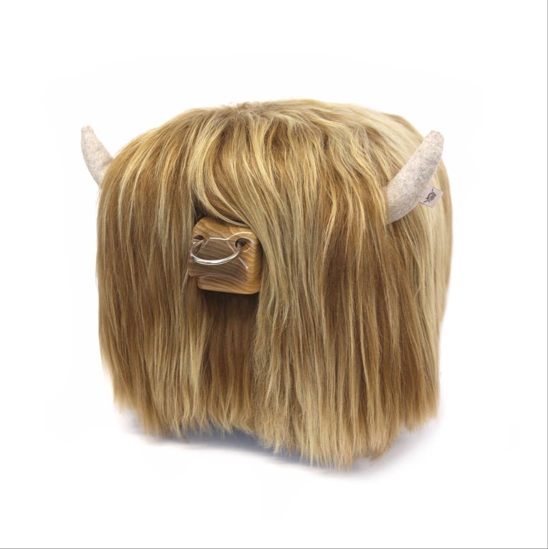 Tweed yourself - Vente Tabouret - Repose-pieds Highland Bull - HONEY + anneau de nez1