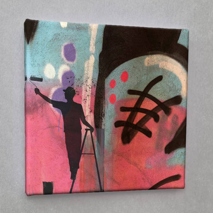 #01379 Målare Gatukonst Canvastryck för wholesale av Eicie