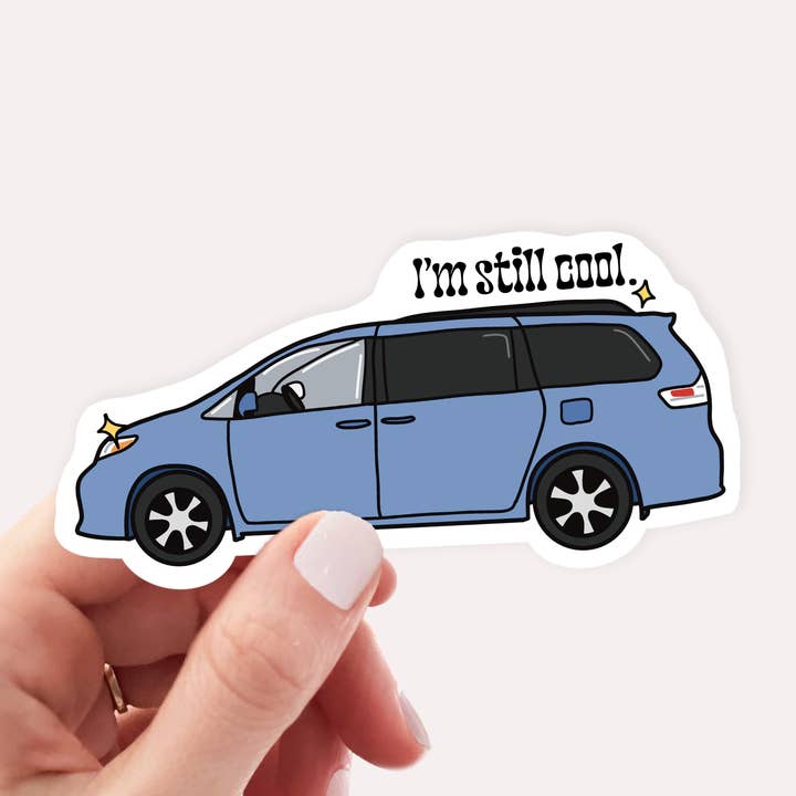 Mini Van "I'm Still Cool" Sticker for wholesale by Saguaro Creative Co.