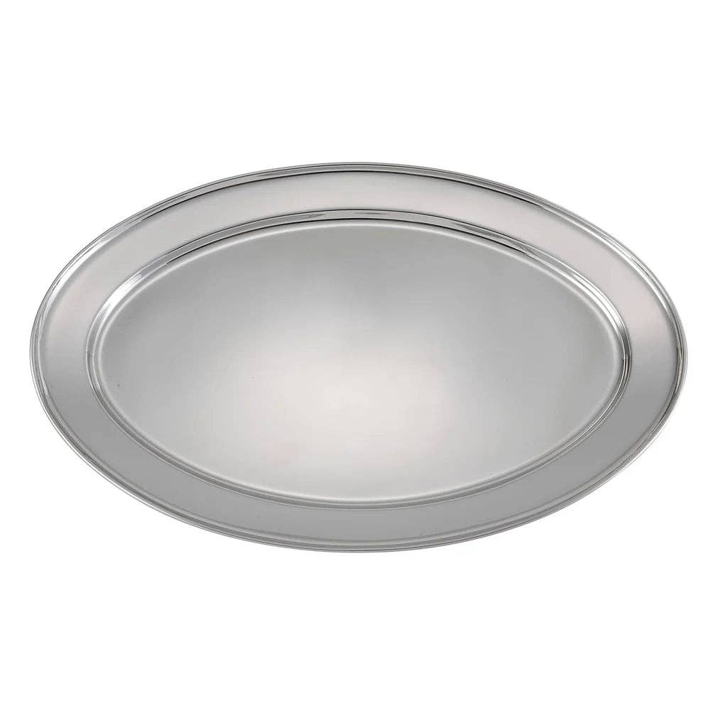 EcoQuality – wholesale Platter – OPL-12 to OPL-22 Stainless Steel 12" x 8-5/8" to 21-3/4" x 14-1/2" Oval Serving Platter1