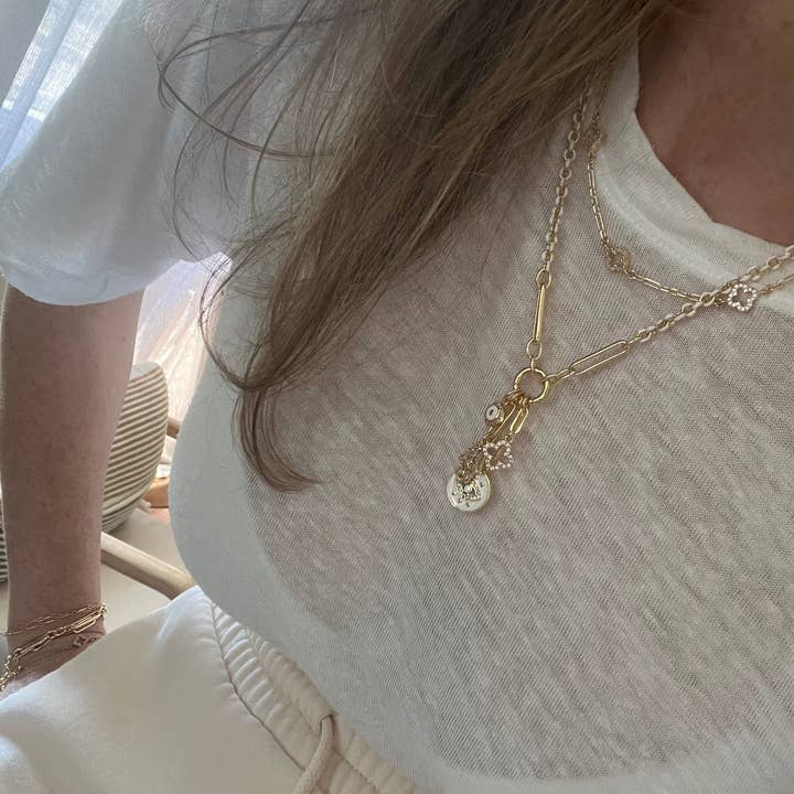 Boutique Suarez Co. - Wholesale Pendant/Charm Necklace - Blanc Charm Holder Necklace - Clicker Clasp - add charms7