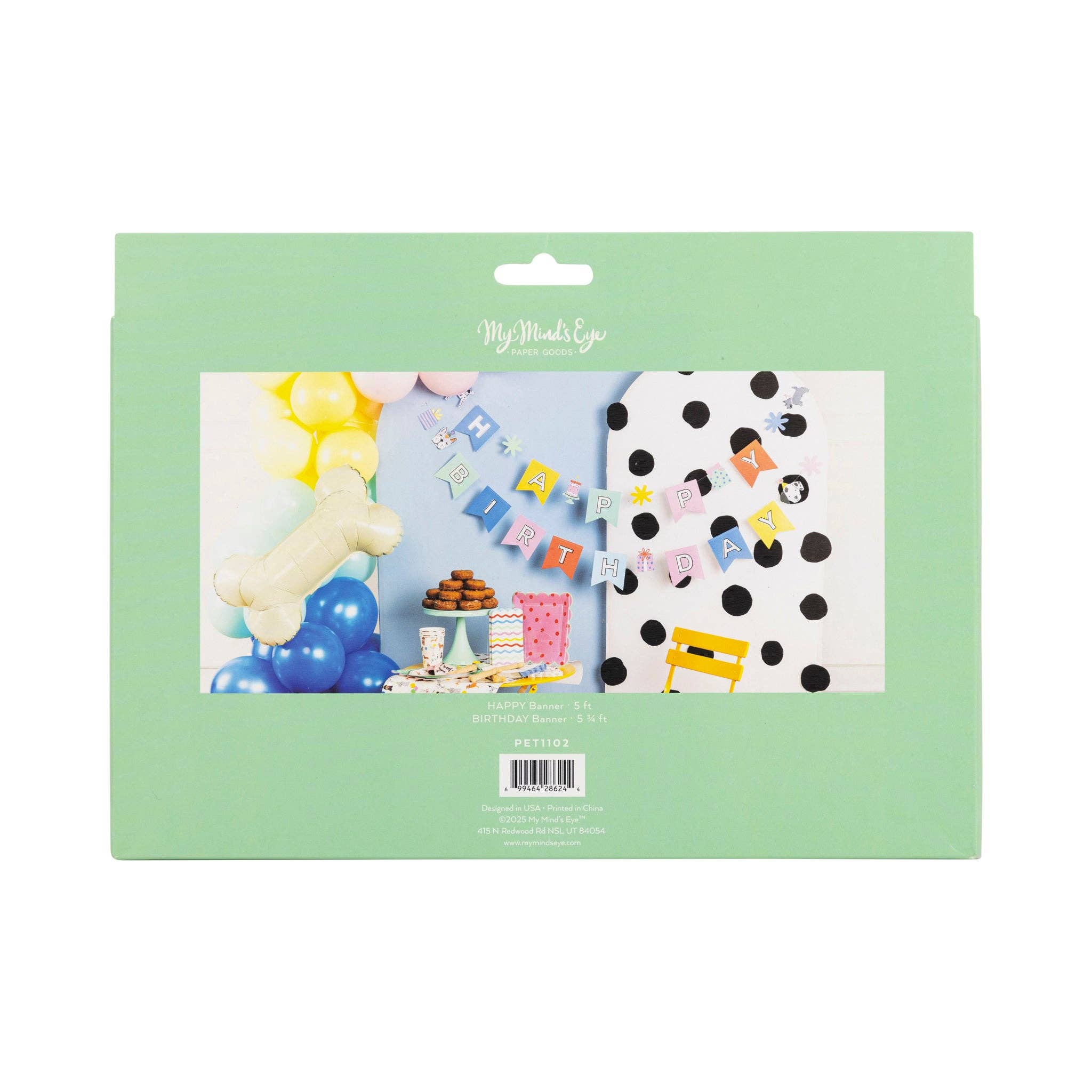 My Mind’s Eye - Wholesale Party Sign/Banner - PET1102 - Happy Birthday Banner - Dog5