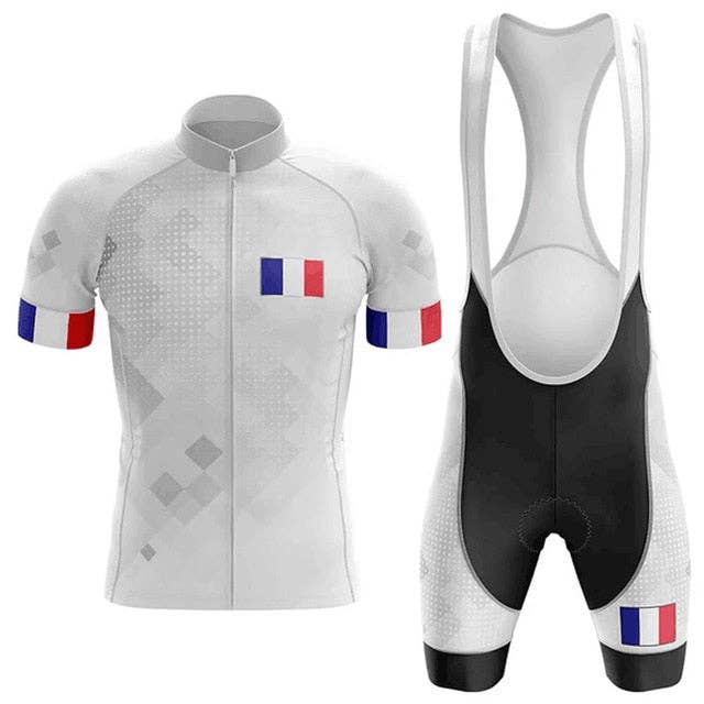 Apparel Now - Wholesale Athletic Shorts - Men's - France Men's Cycling Jersey Short Kit12