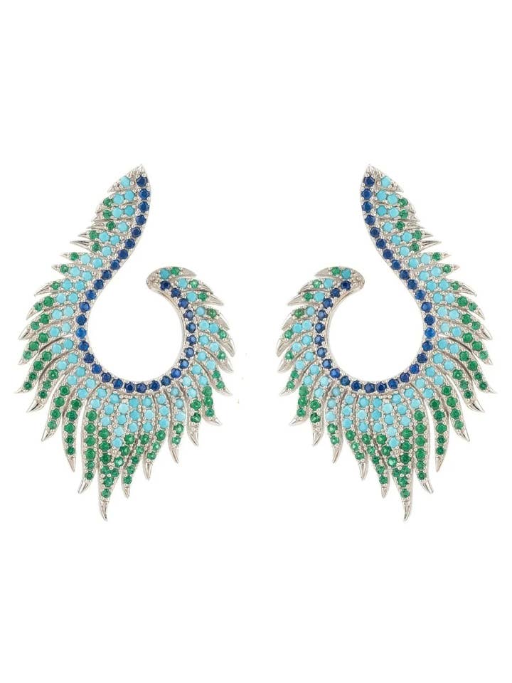 Boucles d'oreilles Flame en argent pour la vente par Latelita