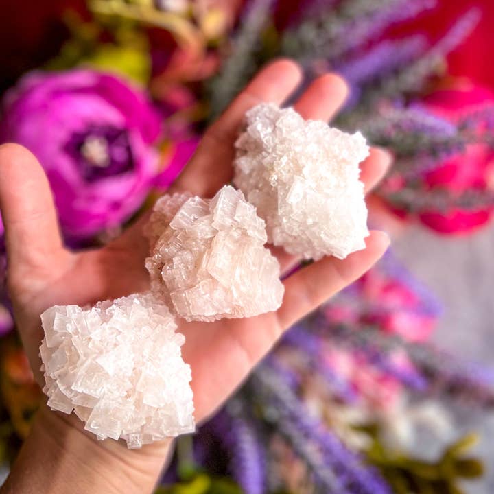 Mandala Gems – wholesale Andlig sten/kristall – Rå rosa halit, grossistkristallprover