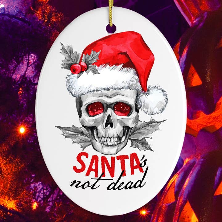 Weihnachtsmann ist nicht tot Totenschädel Weihnachtsverzierung für den Großhandel von OrnamentallyYou