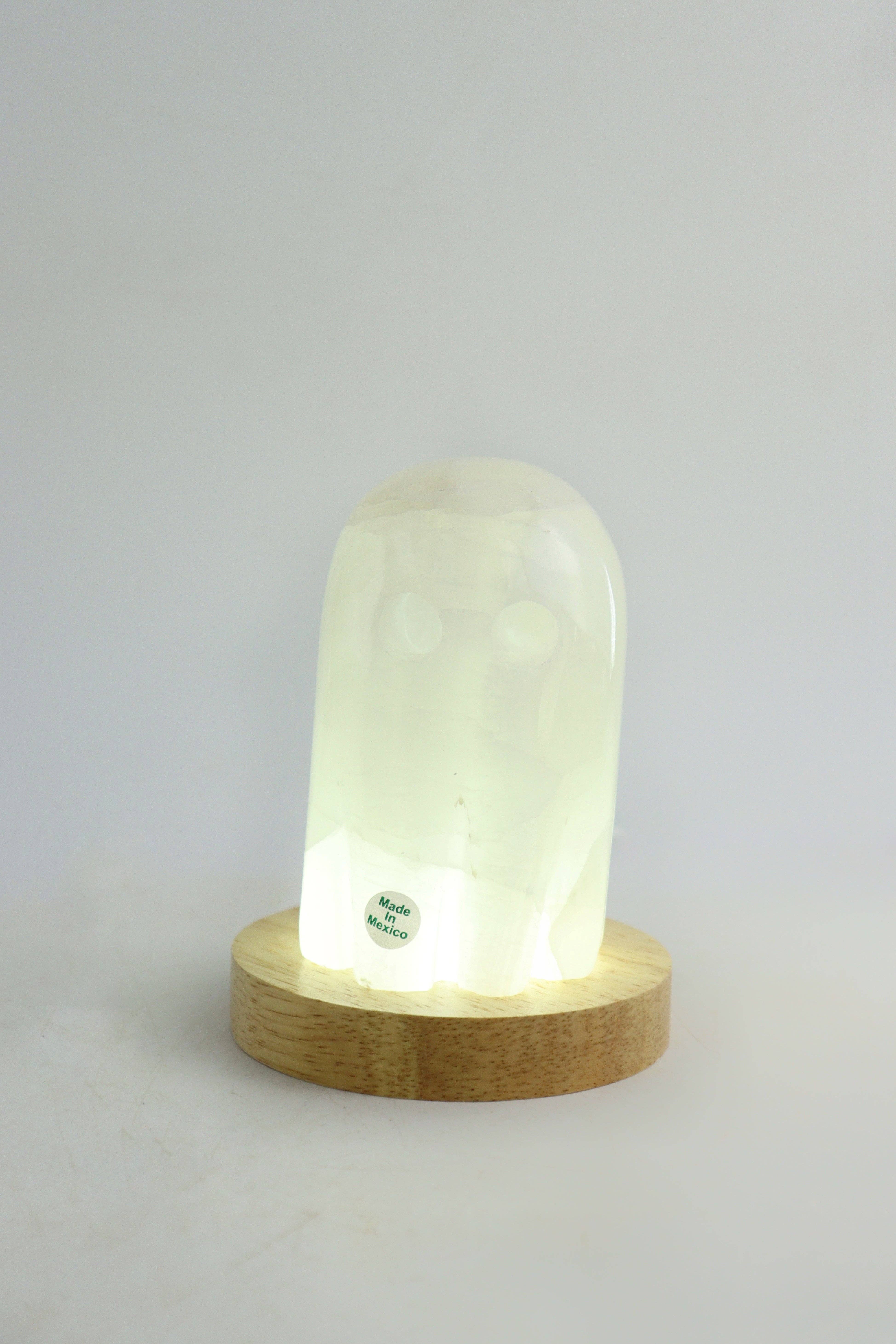 Mi Esperanza Minerals – Engroshandel Bordpynt – ÉN Onyx Ghost Lampe (Hvid)2