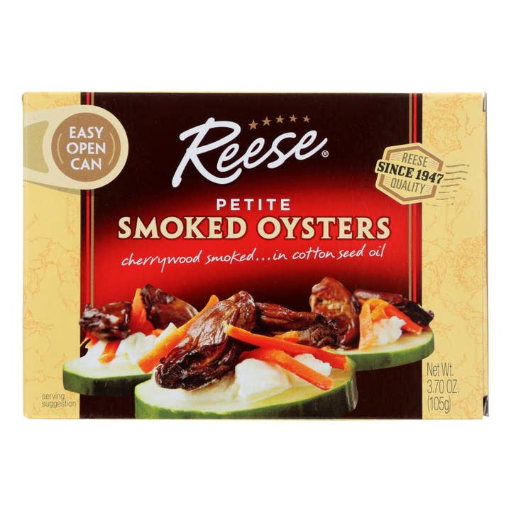 Ware Spark - Wholesale Fish/Seafood - Reese Oysters - Smoked - Petite - Case Of 10 - 3.7 Oz