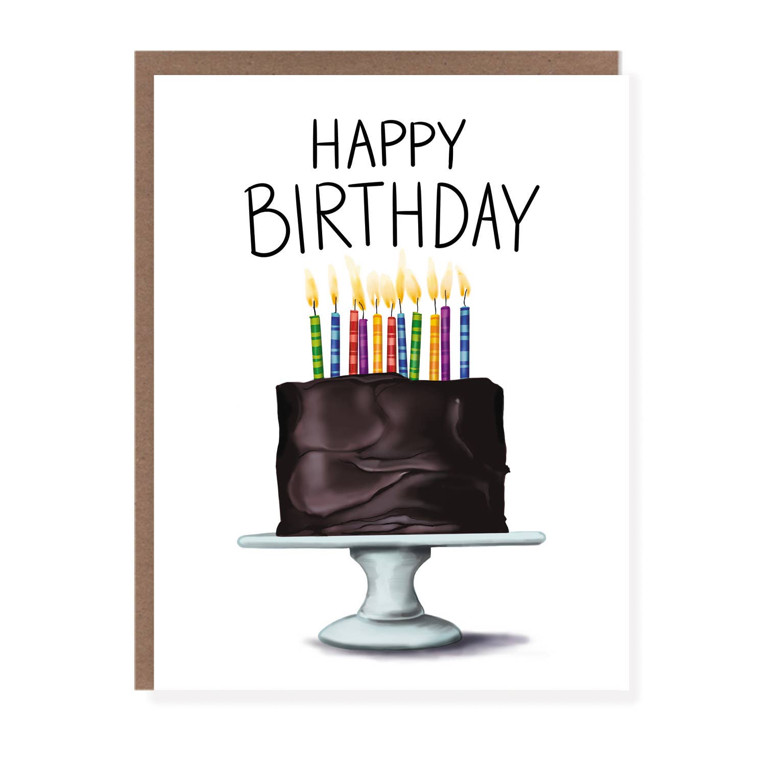 Morgan Swank Studio - Vente Cartes d'anniversaire - Carte d'anniversaire gâteau au chocolat2