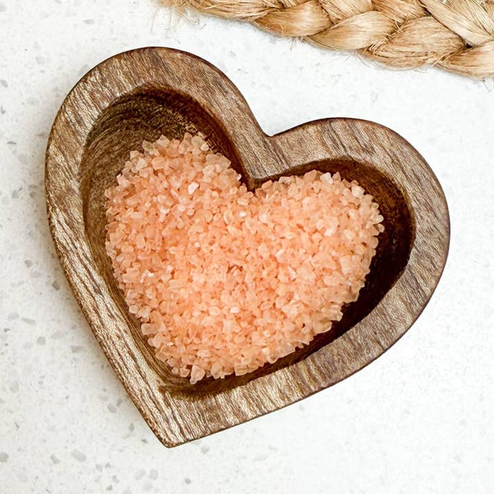 Heart-Shaped Reclaimed Wood Salt Bowl for wholesale by Upavim Crafts