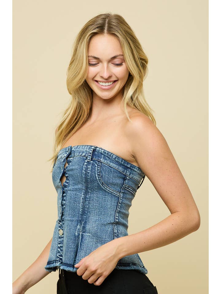 ANWND - Wholesale Corset - Women's - 10209 - DENIM CORSET TOP4