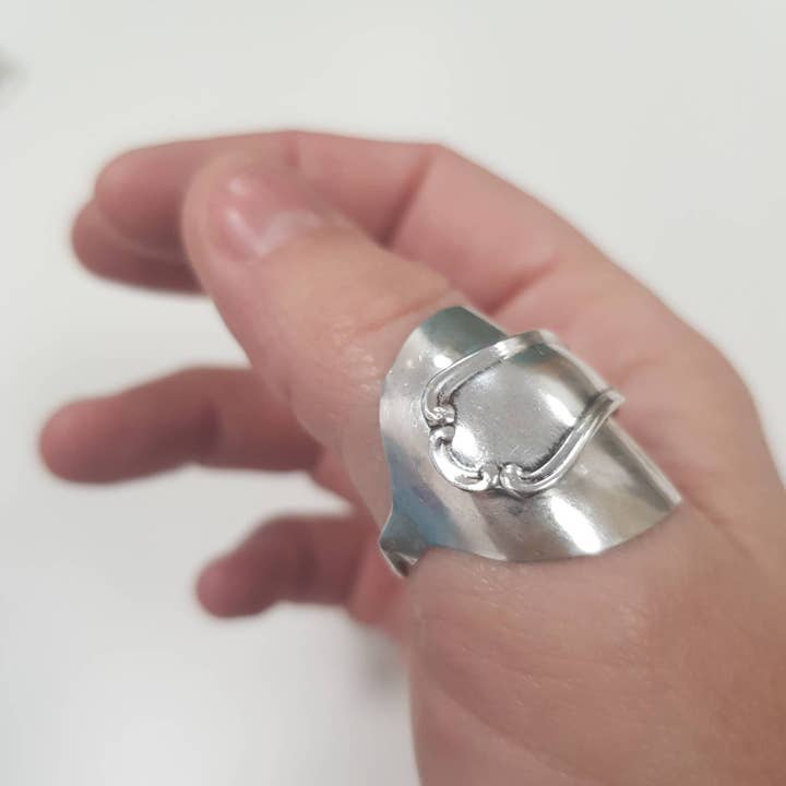 Gleamlety - Vente Bague de cocktail/de cérémonie - Bague cuillère en argent2