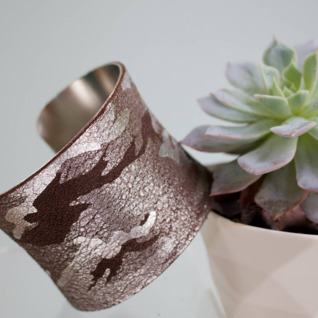 a.v. max - Wholesale Cuff Bracelet - Leather Wrapped Concave Cuff|SAMPLE SALE19