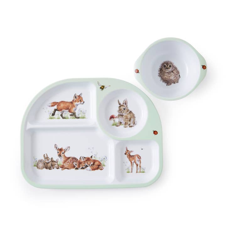 Portmeirion, Spode, Pimpernel, Nacthmann, Wrendale Designs - Wholesale Dinnerware Set - Kids & Baby - Wrendale Divided Plate & Bowl - 2 Piece Set0