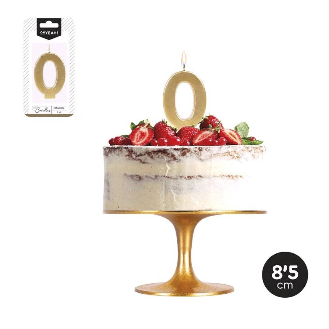 Mis Globos - Wholesale Cake Candle - Gold Metallic Number Candle6