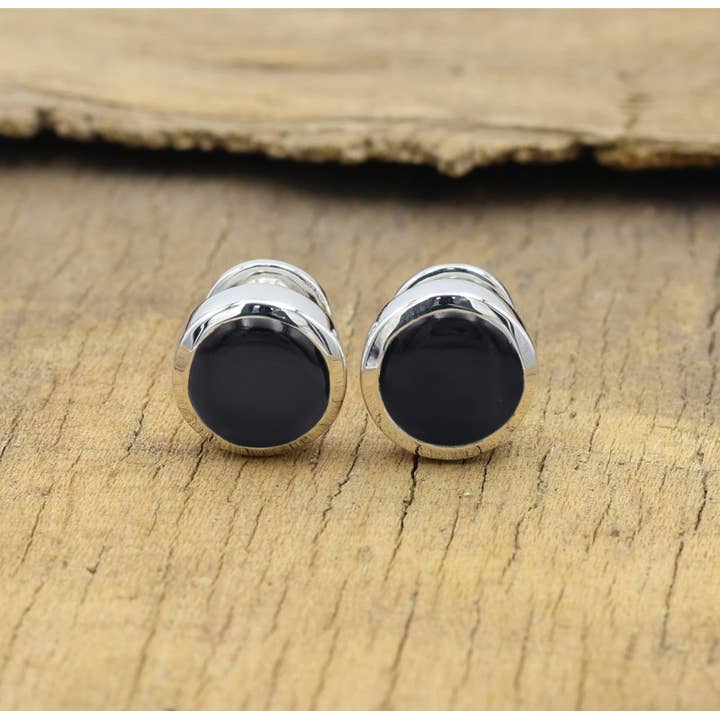 Jay Jools - Wholesale Buttoned-down shirt – Men's - Black Onyx Shirt Button In 925 Sterling Silver Gems Jewelry5