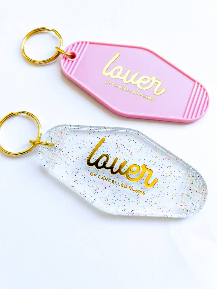 Lover of Cancelled Plans Keychain for wholesale by Blonde Ambition Apparel & Designs